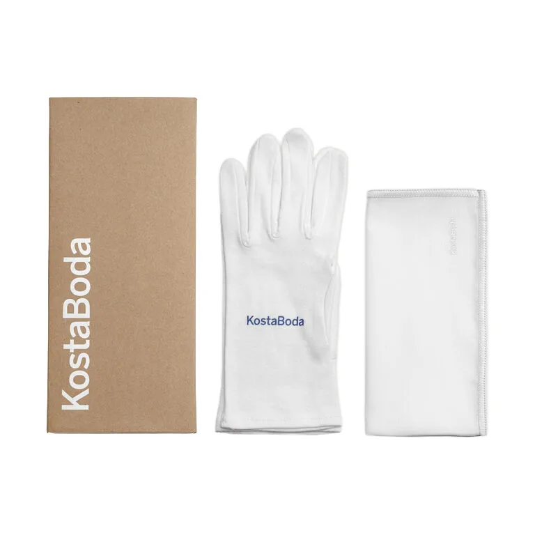 Kosta Boda glass care set box, White, medium Kosta Boda