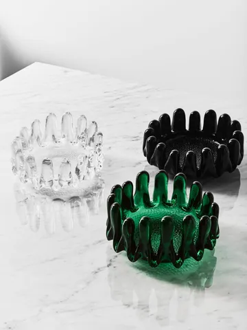 Sunflower bowl - Black, 7.5 cm - Kosta Boda