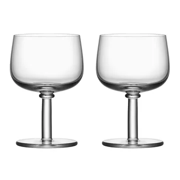 Viva glass on foot 35 cl 2-pack - Clear - Kosta Boda