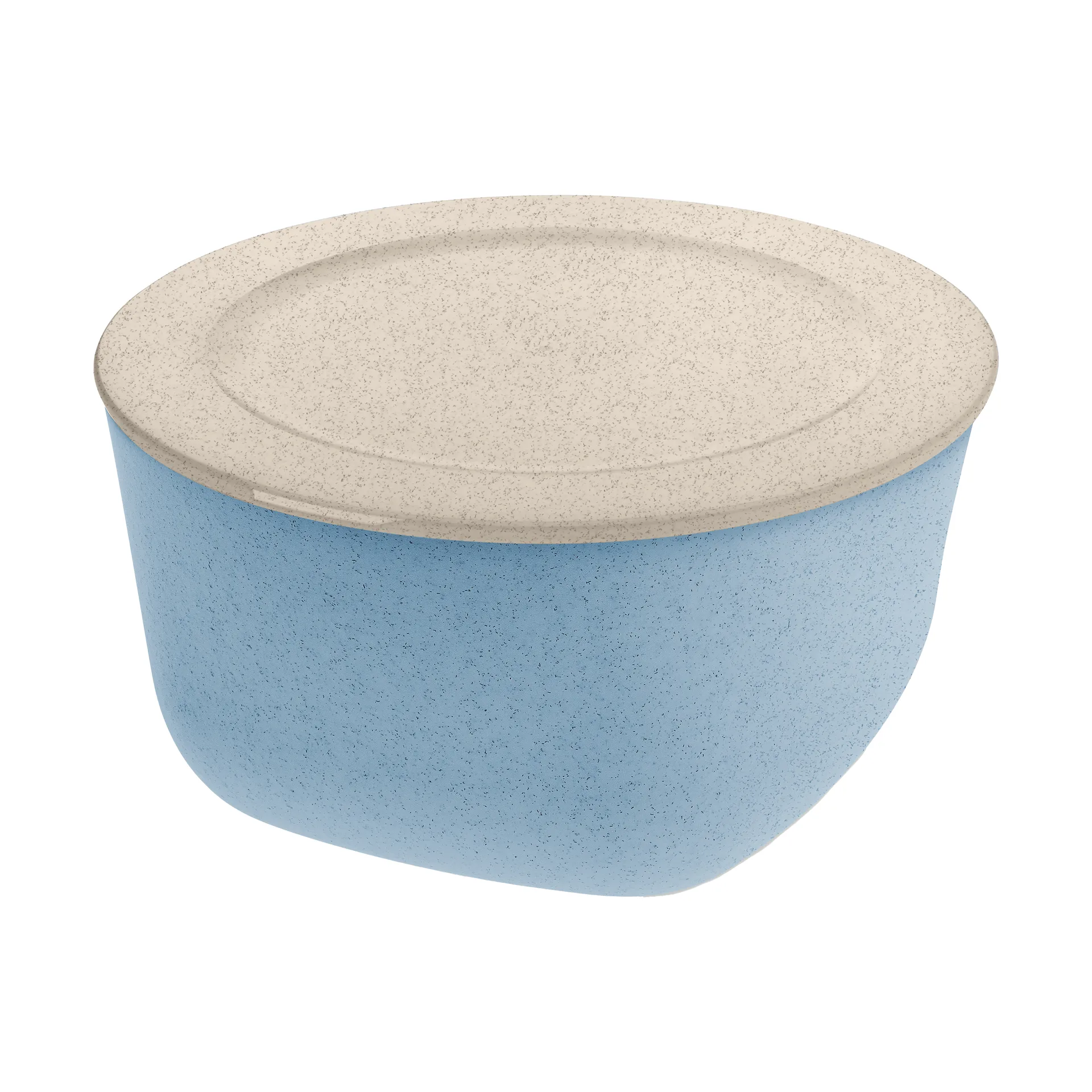 Connect bowl/basin with lid 4 L biocircular thermoplastic, Nature flower blue Koziol