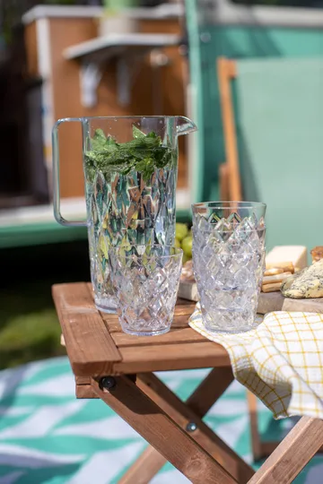 Crystal carafe incl 4 glasses - Crystal clear - Koziol