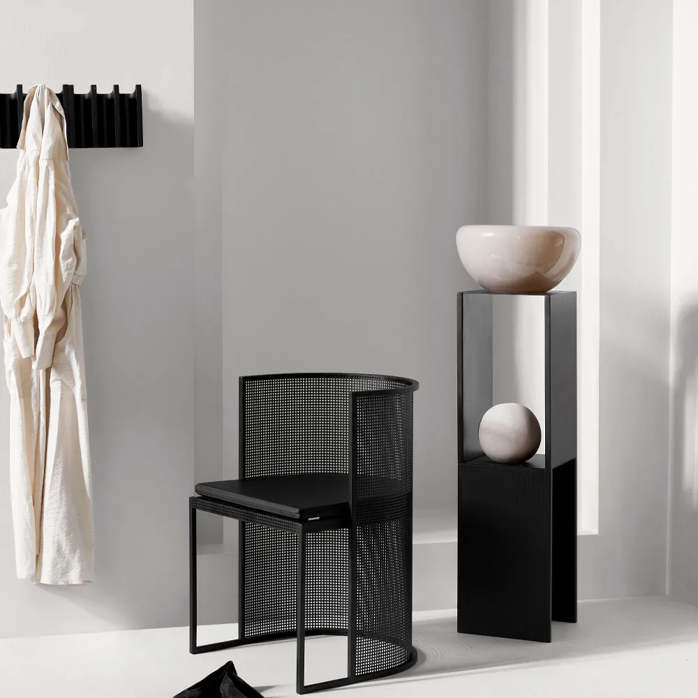 Column hanger, Oak black lacquered Kristina Dam Studio