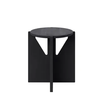 Stool round stool - Oak black, Ø36x42 cm - Kristina Dam Studio
