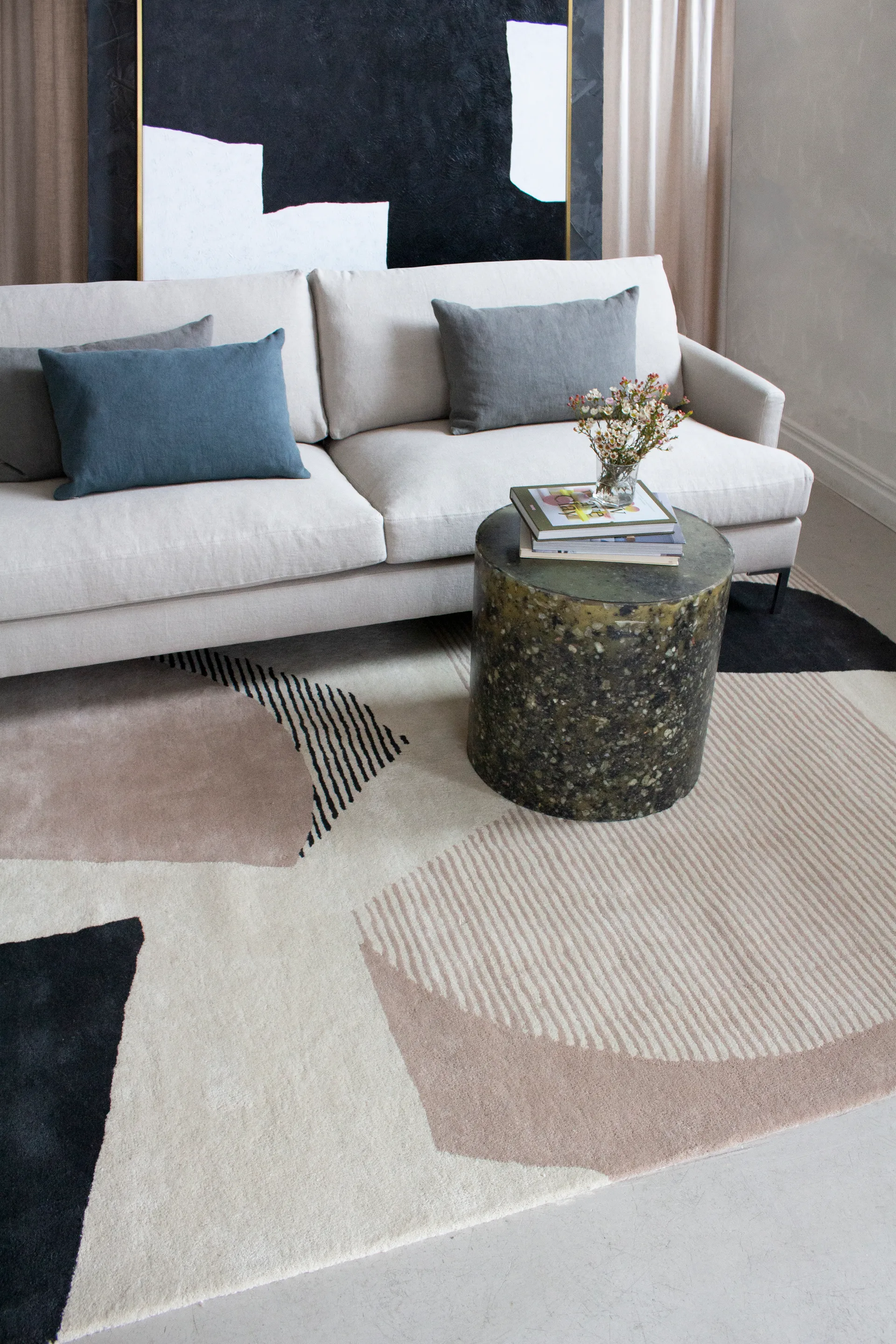 Birch wool rug, 300x400 cm Layered