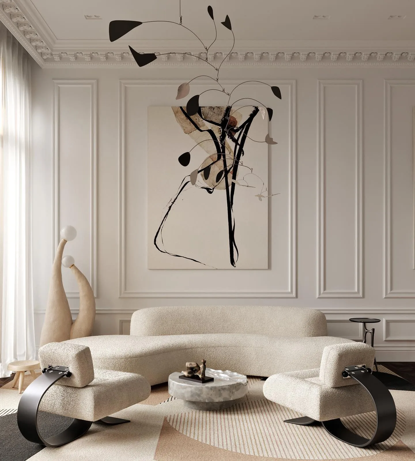 Birch wool rug, 300x400 cm Layered