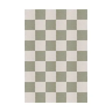 Chess wool rug - Sage, 250x350 cm - Layered