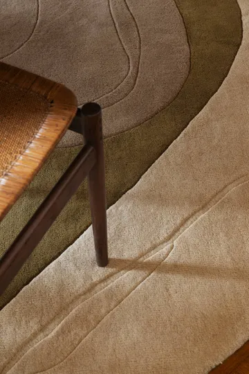 Erik Bratsberg Lozza wool rug - Olive, 300x400 cm - Layered