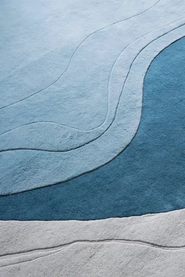 Erik Bratsberg Lozza wool rug - Teal, 270x350 cm - Layered