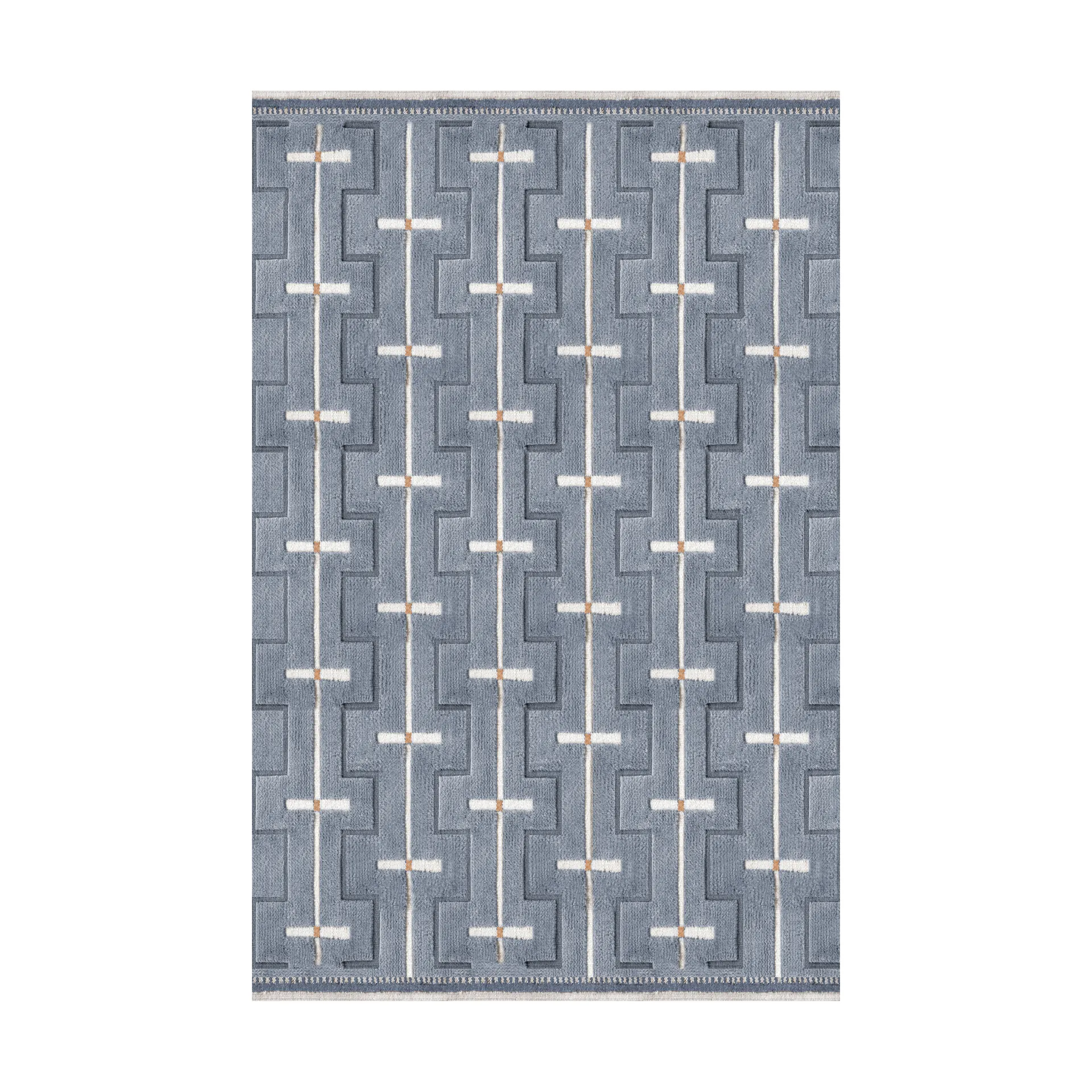 Johanna wool carpet, Blue sky, 200x300 cm Layered