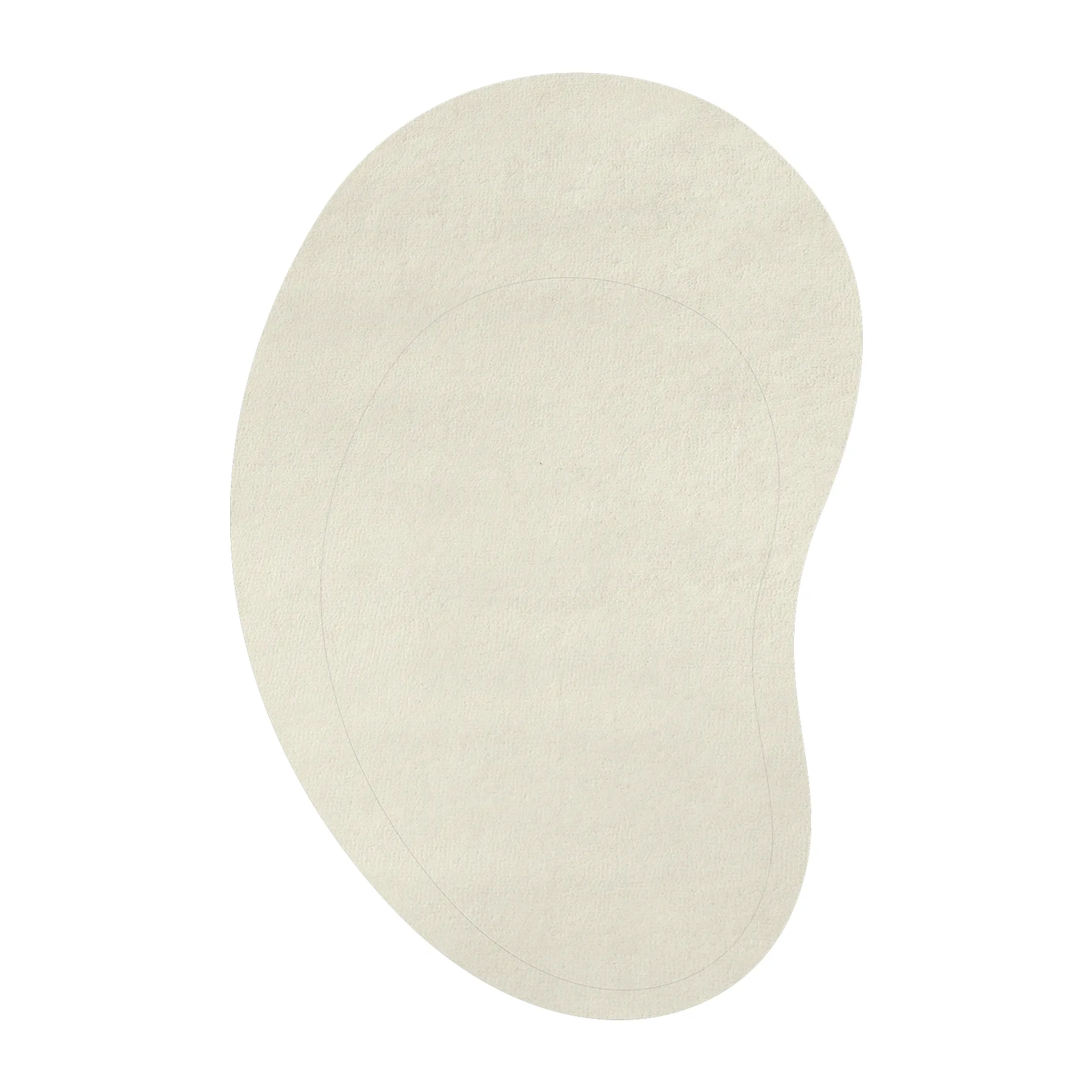 Residue wool carpet 235x350 cm, Bone White Layered