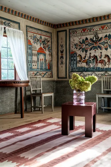 Röllakan Iris wool carpet - Rasberry, 200x300 cm - Layered