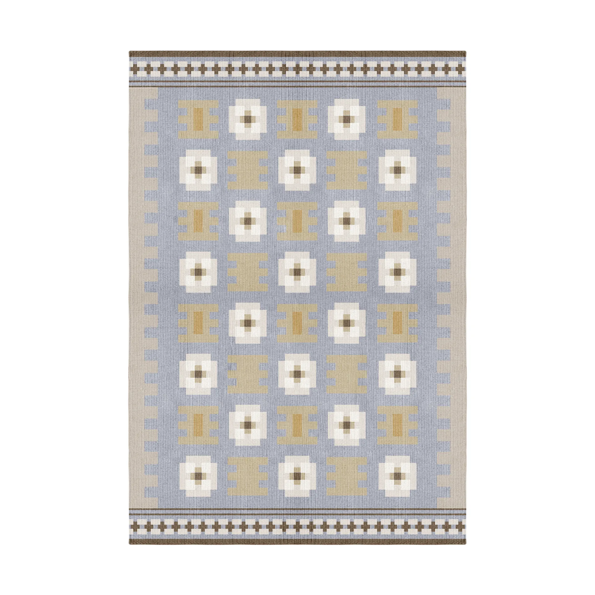 Röllakan Selma wool rug, Dove, 250x350 cm Layered