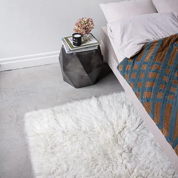 Shaggy rug 90x180 cm - Off white - Layered