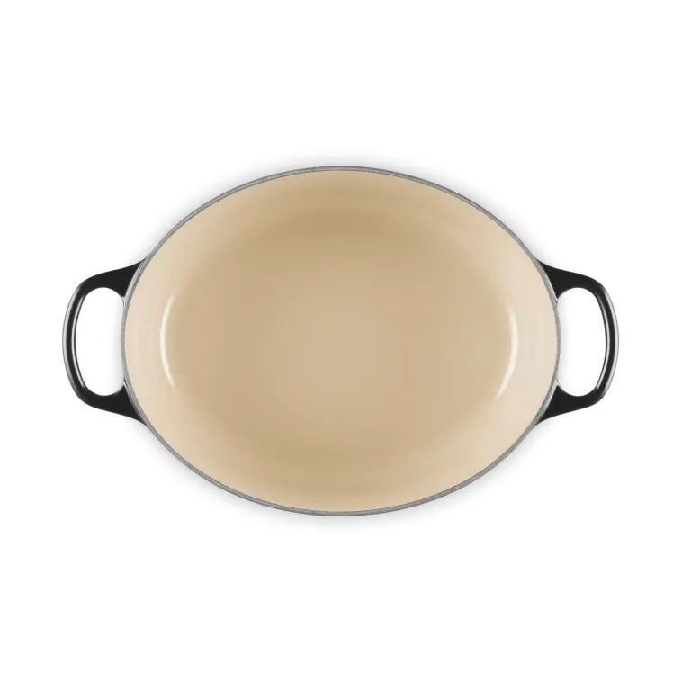 Le Creuset Signature cast iron oval casserole, Black, 4.1 l Le Creuset