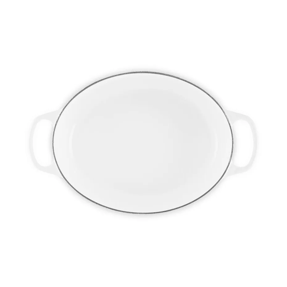 Le Creuset Signature cast iron oval casserole, White, 6.3 l Le Creuset
