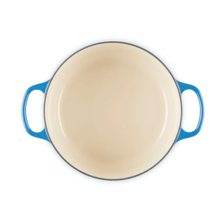 Le Creuset Signature cast iron round casserole, Azure, 4.2 l Le Creuset