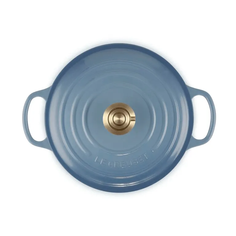 Le Creuset Signature cast iron round casserole, Chambray, 4.2 l Le Creuset