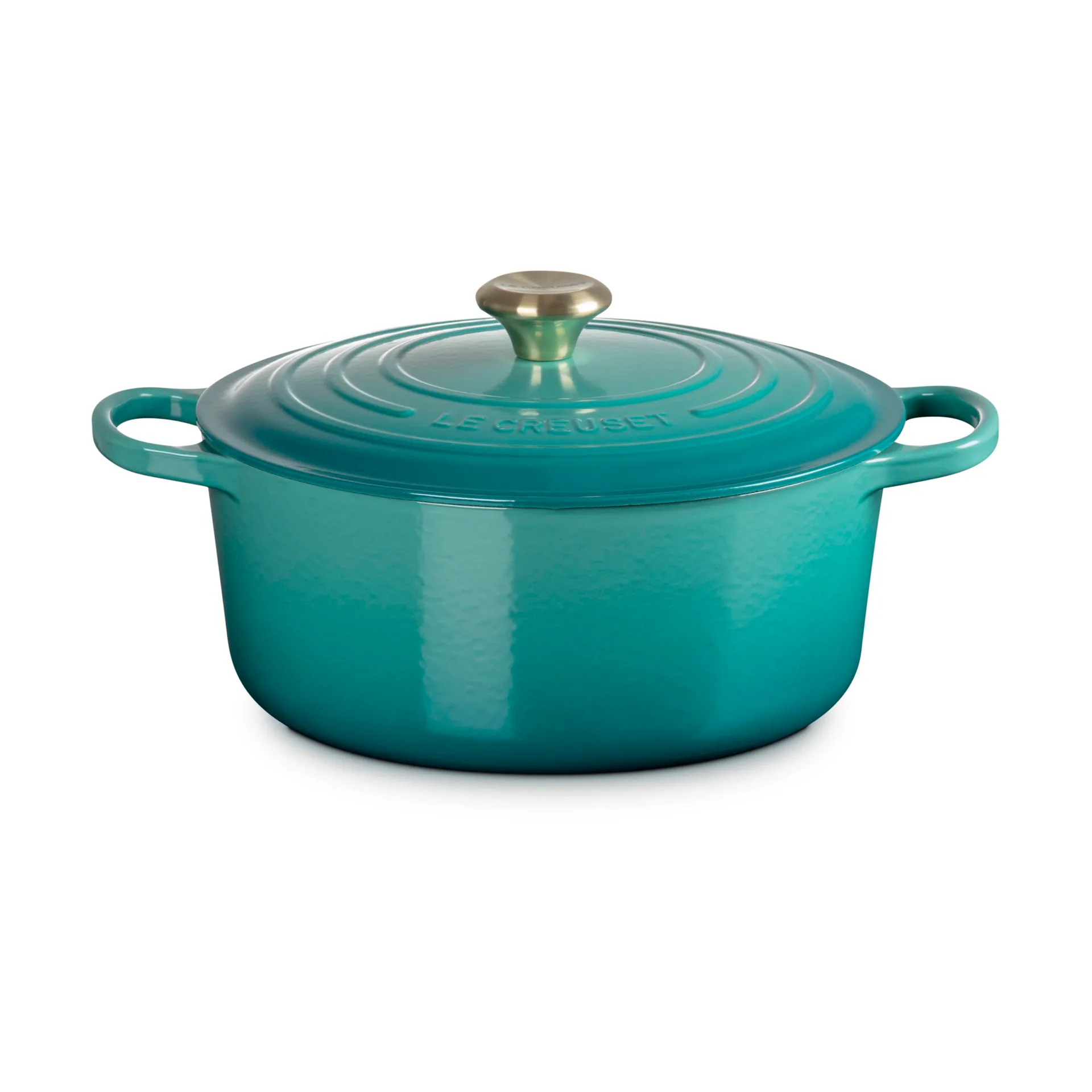 Le Creuset Signature round casserole 6.7 l, Bleu Riviera Le Creuset
