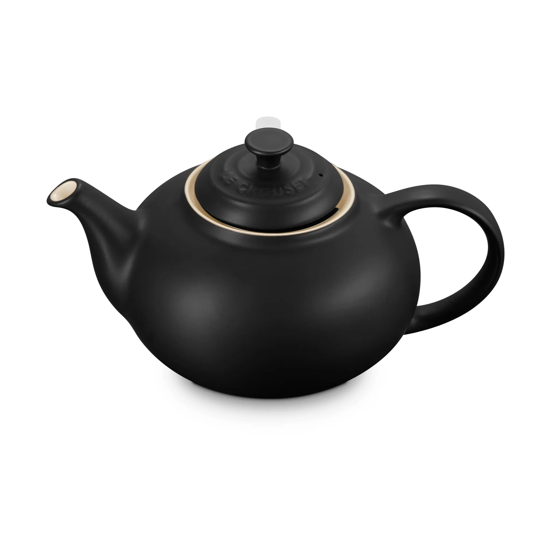 Le Creuset teapot, Matte Black, with strainer, 1.3 L Le Creuset