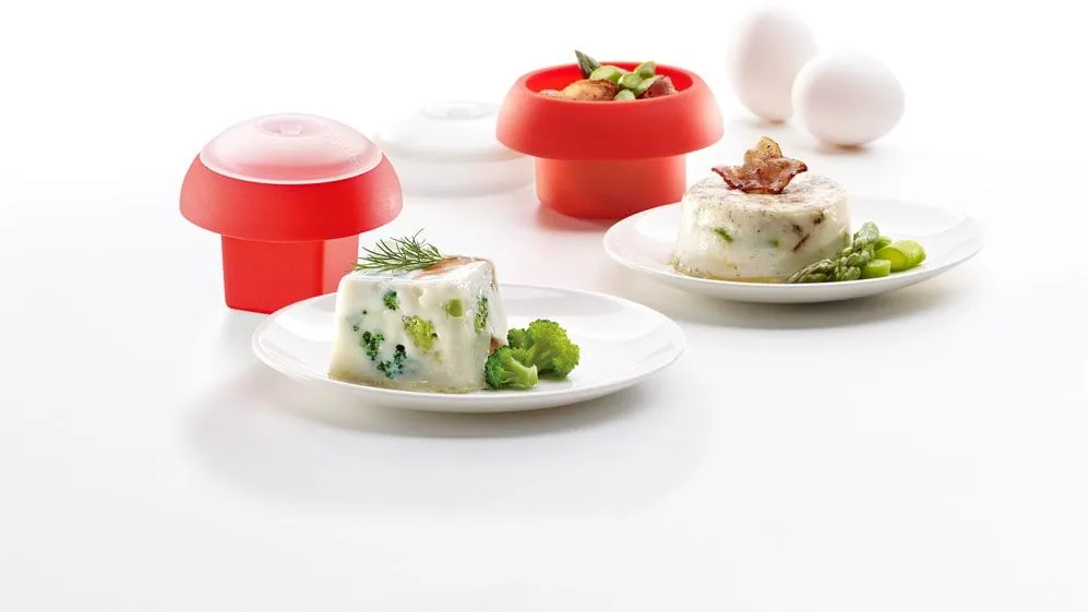 Lékué egg poacher microwave 2 pieces, Red Lékué