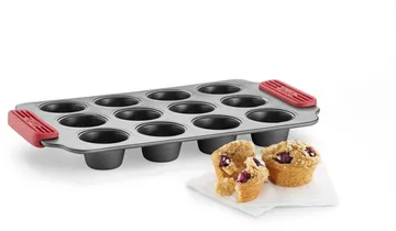 Lékué non-stick mini muffin pan 12 pcs - Red - Lékué