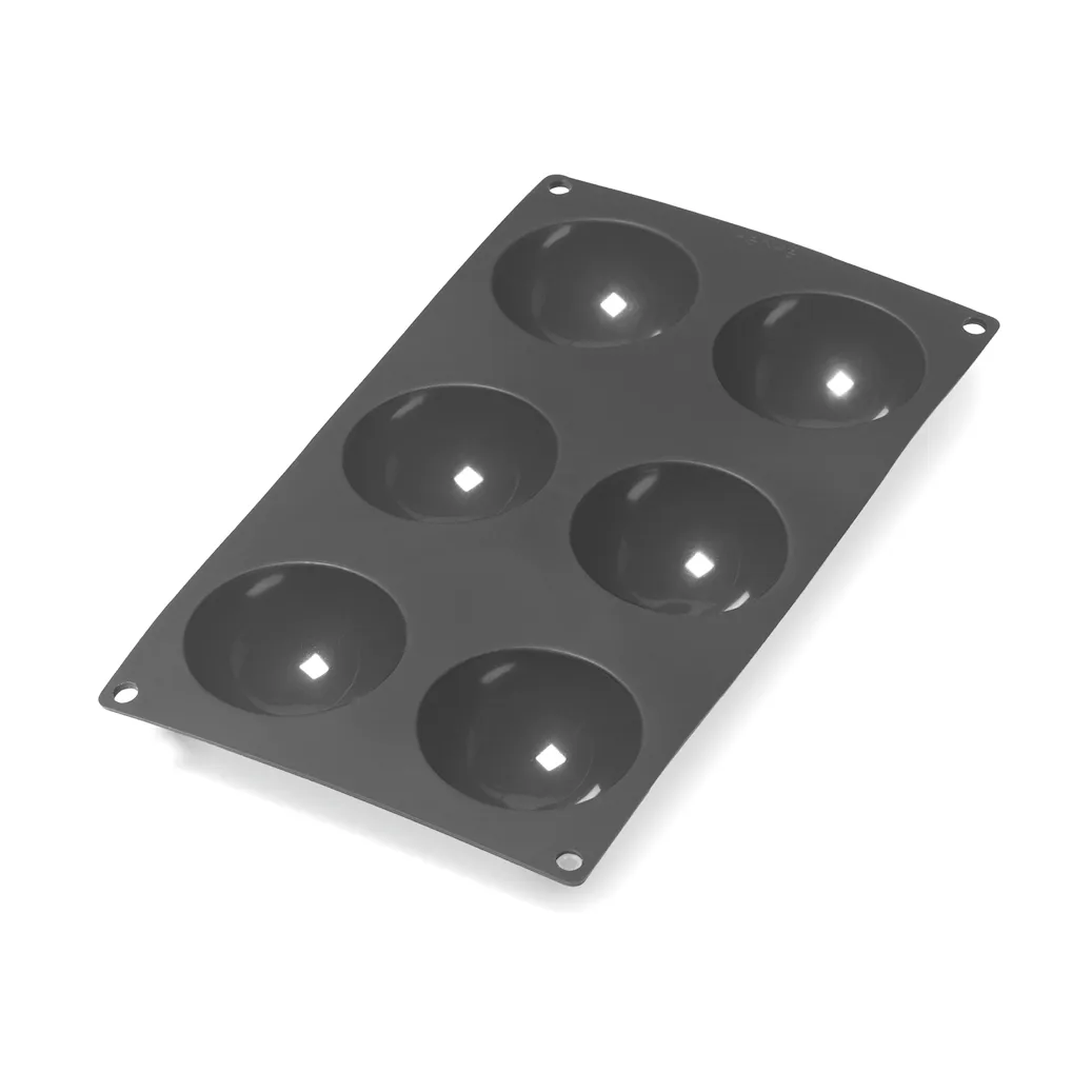 Lékué silicone mold half-sphere 6 pcs, Black Lékué