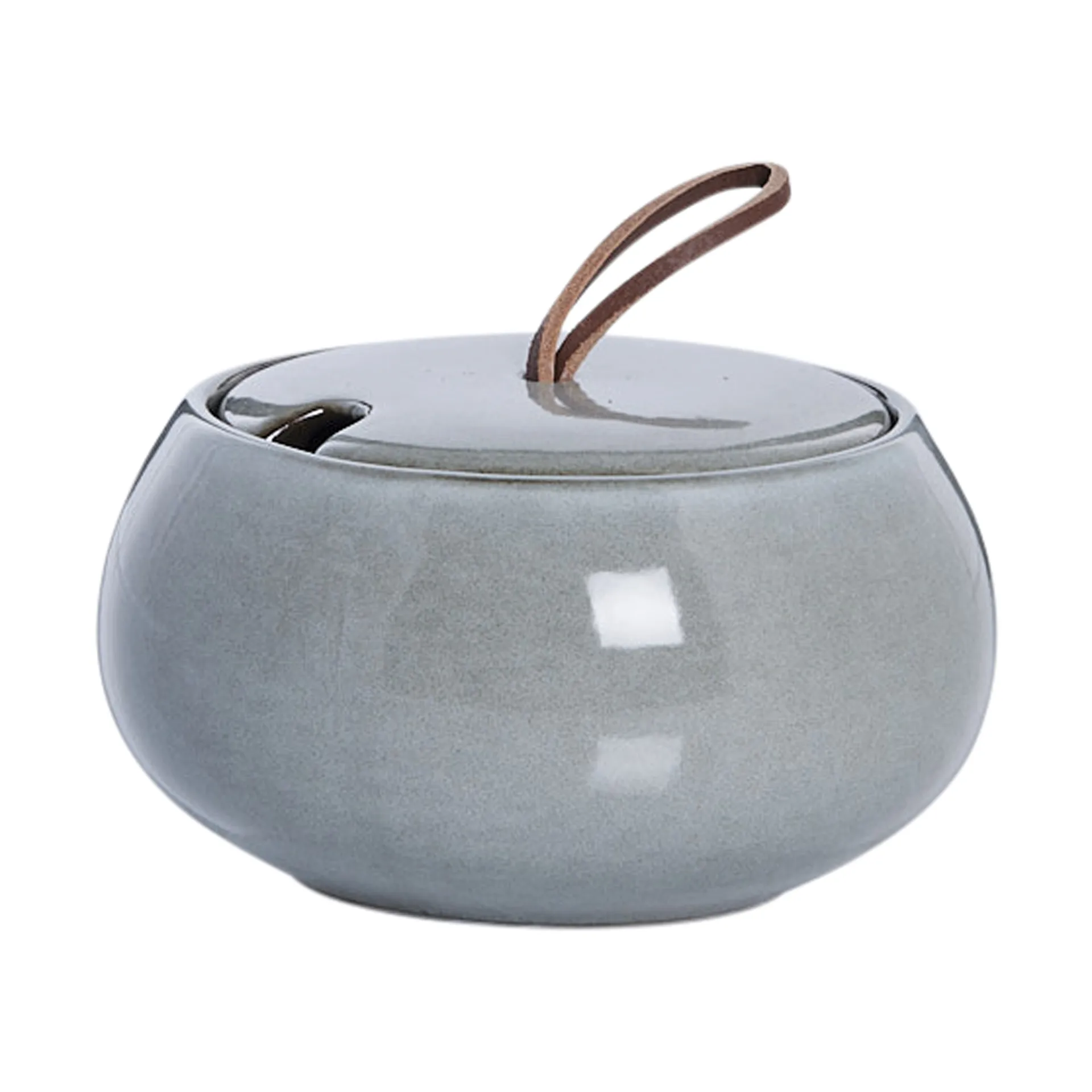 Amera sugar bowl with lid Ø13 cm, Grey Lene Bjerre