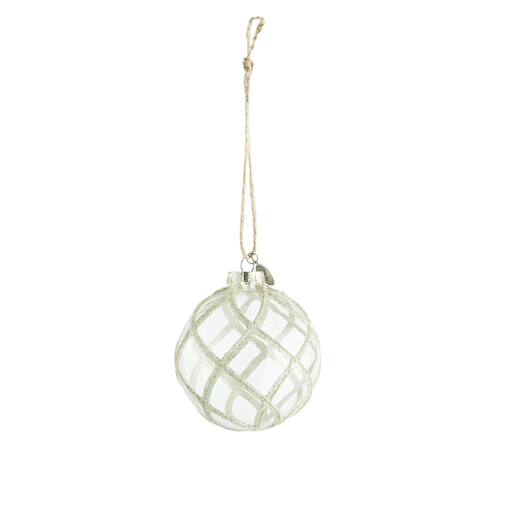 Merya Christmas bauble Ø8 cm, Clear-light gold Lene Bjerre