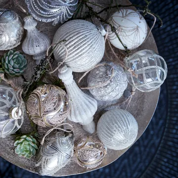 Merya Christmas bauble Ø8 cm - Clear-light gold - Lene Bjerre