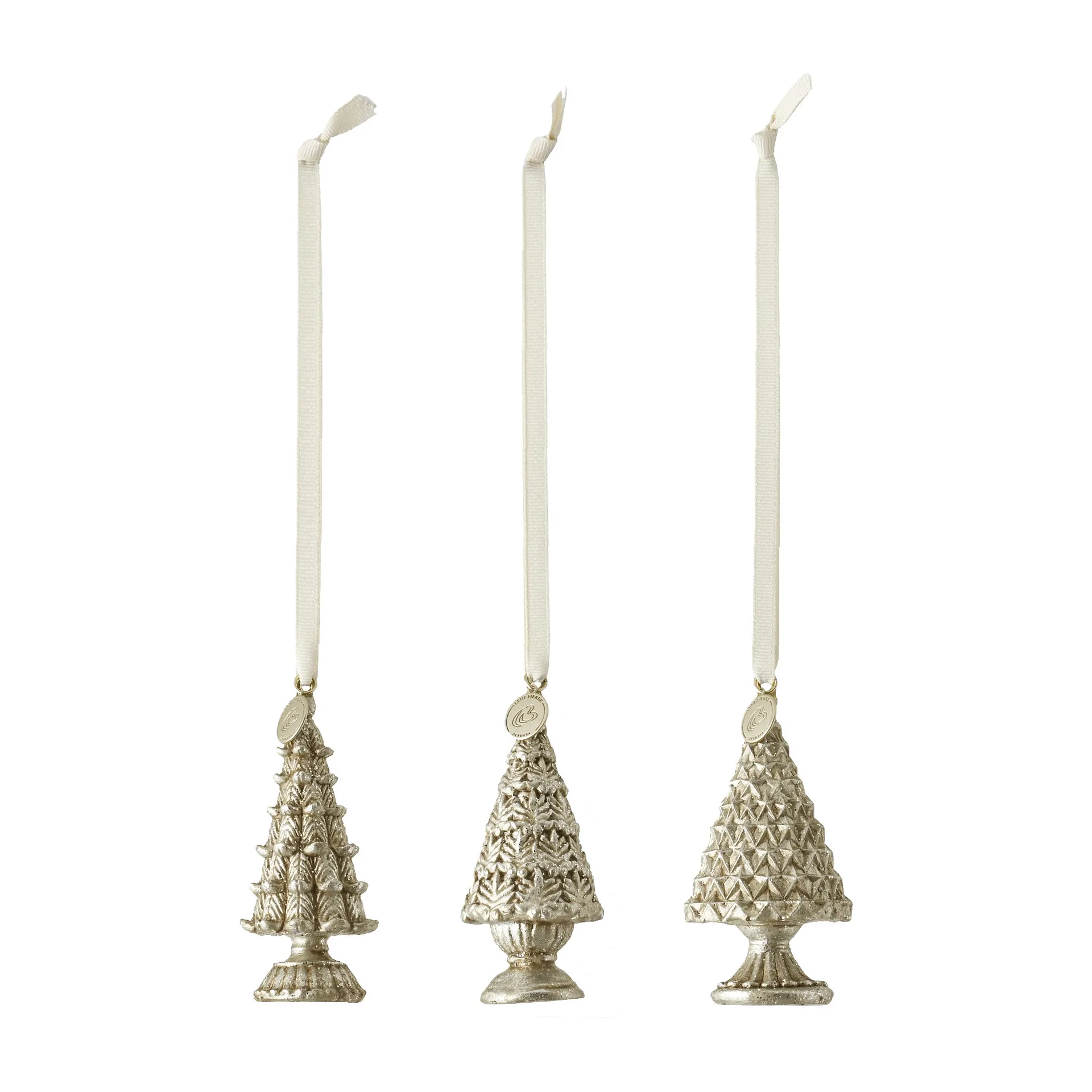 Sella Christmas trees 3-pack, Antique gold Lene Bjerre