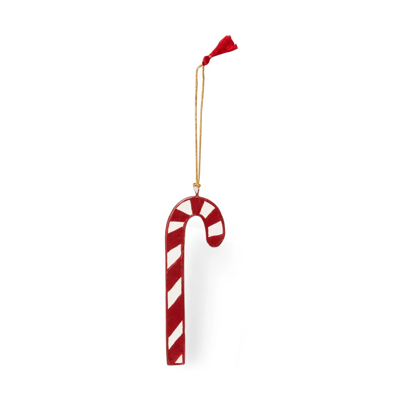 Candy Cane Papier Maché Christmas tree bauble, 12 cm Lexington