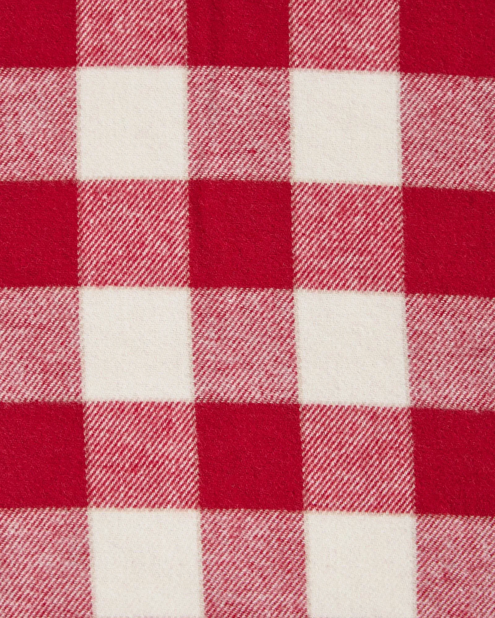 Checked Cotton Flannel pillowcase 50x90 cm, Red-light beige Lexington