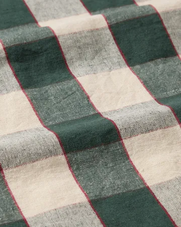 Checked linen/cotton kitchen towel 50x70 cm - Green-light beige-red - Lexington