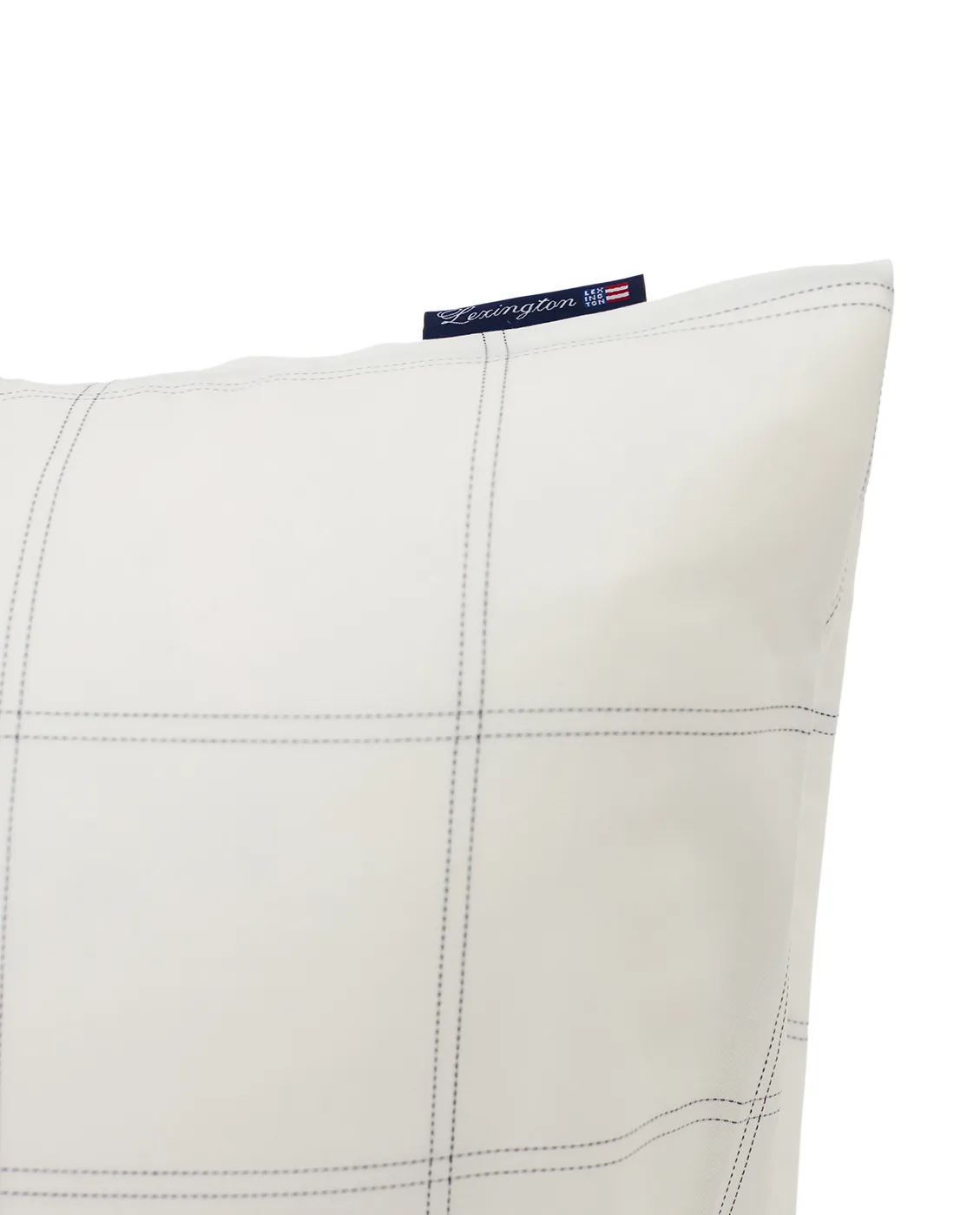Checked pillowcase bomwool-lyocell 50x60 cm, Off white-dark blue Lexington