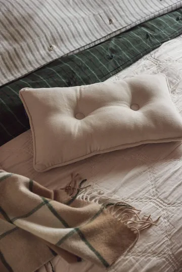 Checked Recycled Wool throw 130x170 cm - Beige-Light beige-green - Lexington