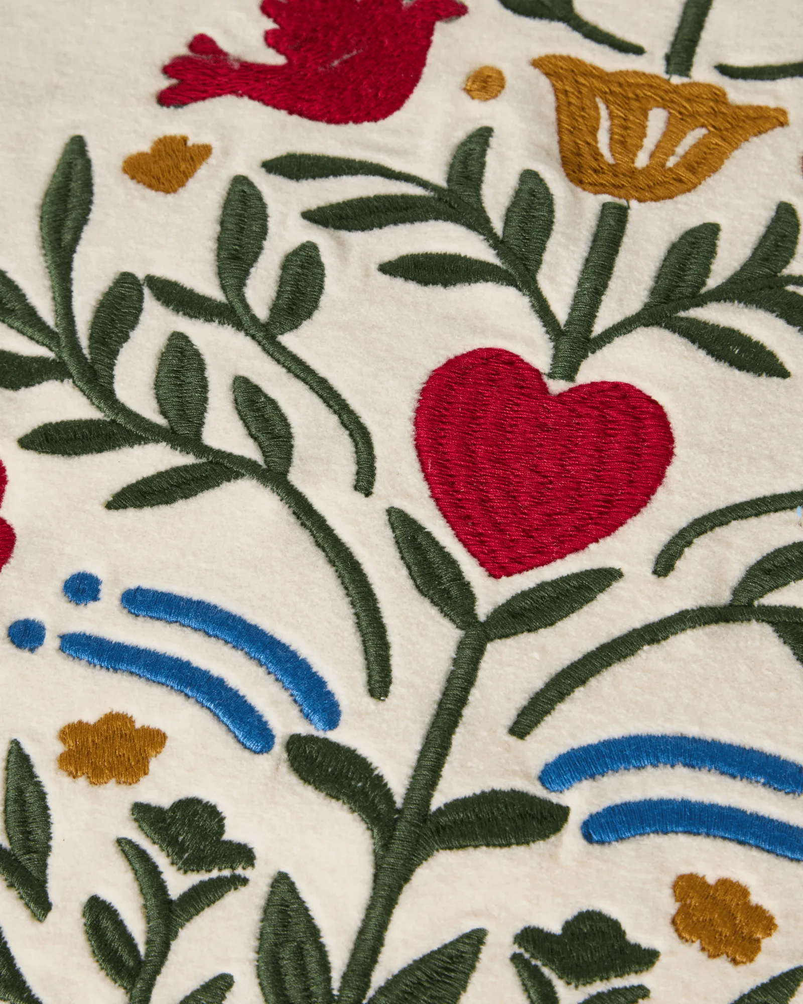 Christmas Tree velvet cushion cover, Light beige-multi, 50x50 cm Lexington