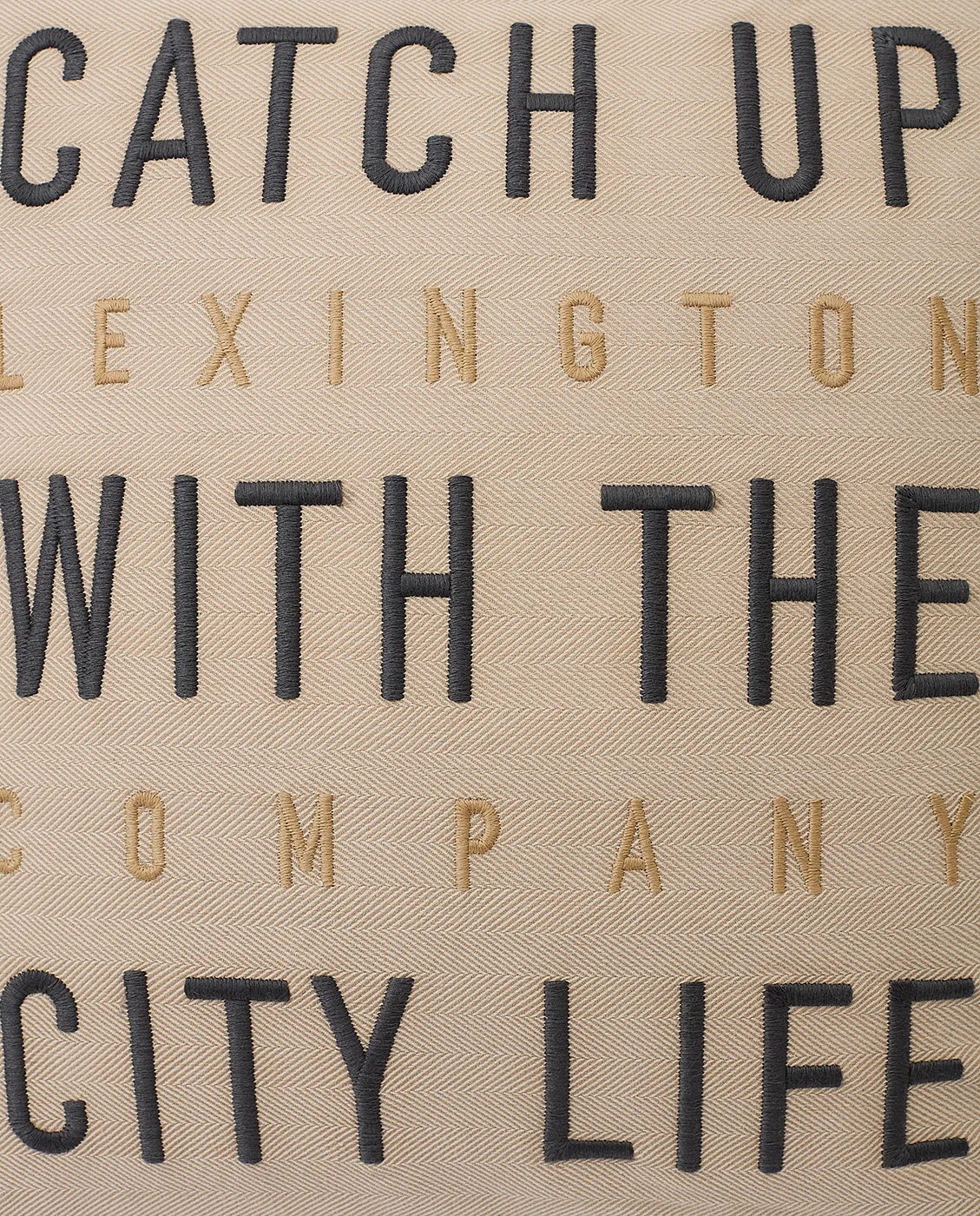 Herringbone Cotton Flanell pillowcase 50x50 cm, Light beige Lexington