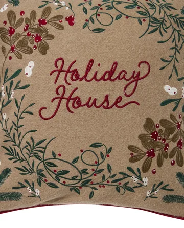 Holiday House wool mix cushion cover 50x50 cm - Beige-multi - Lexington
