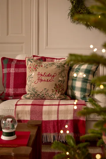 Holiday House wool mix cushion cover 50x50 cm - Beige-multi - Lexington