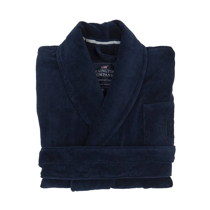 Hotel Velour bathrobe L - Dress Blue - Lexington