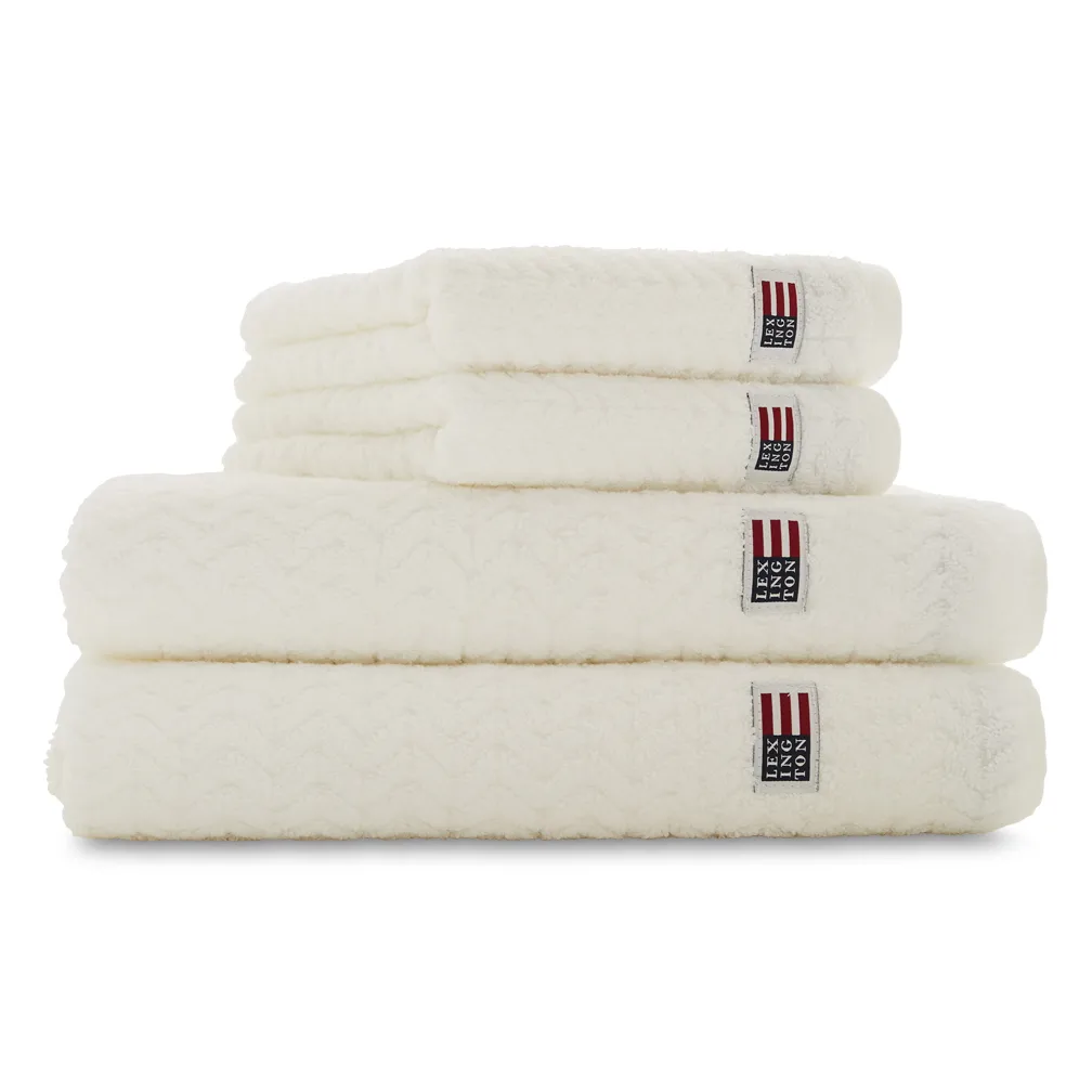 Icons Structured towel 50x70 cm, White Lexington