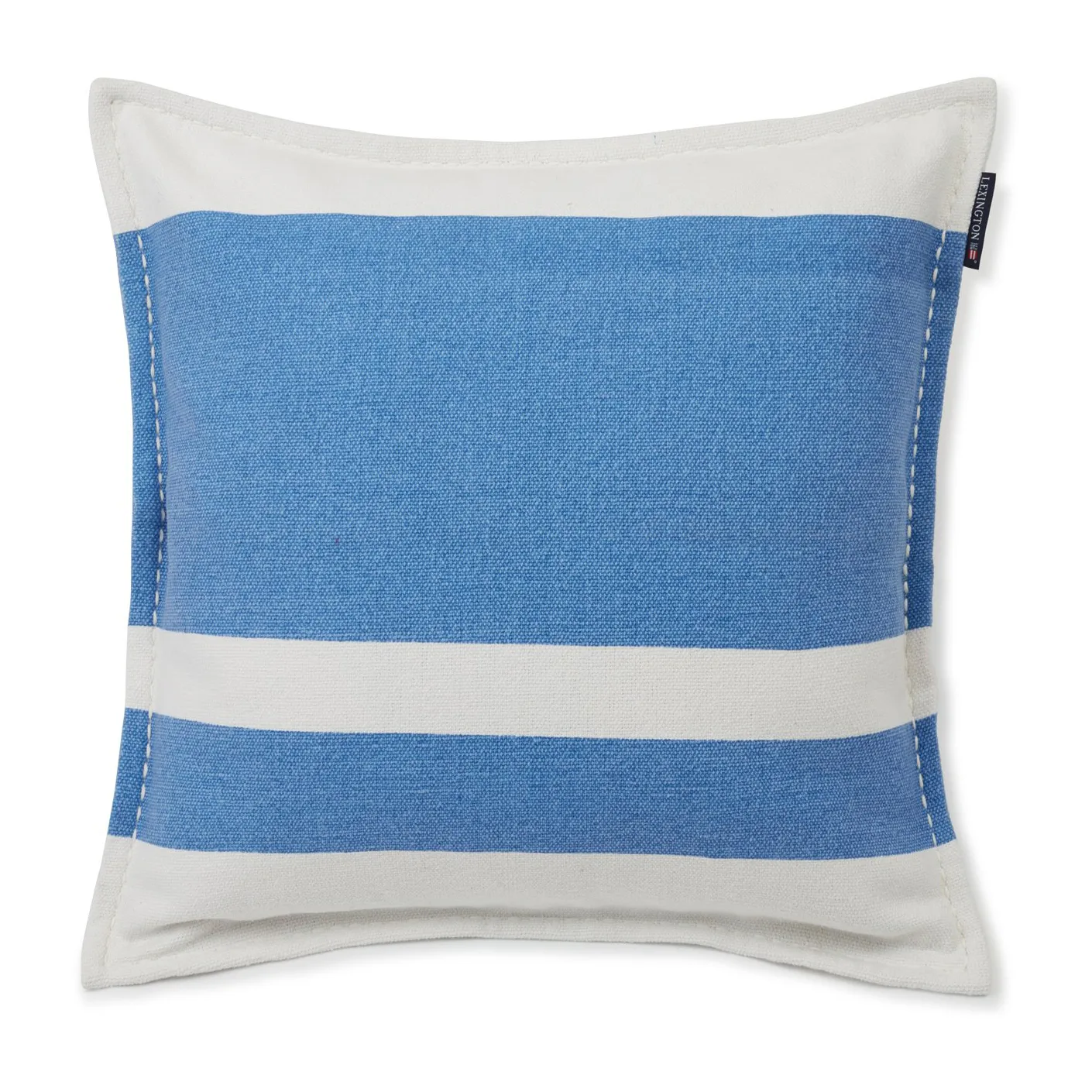 Irregular Striped Cotton pillowcase 50x50 cm, Blue-White Lexington