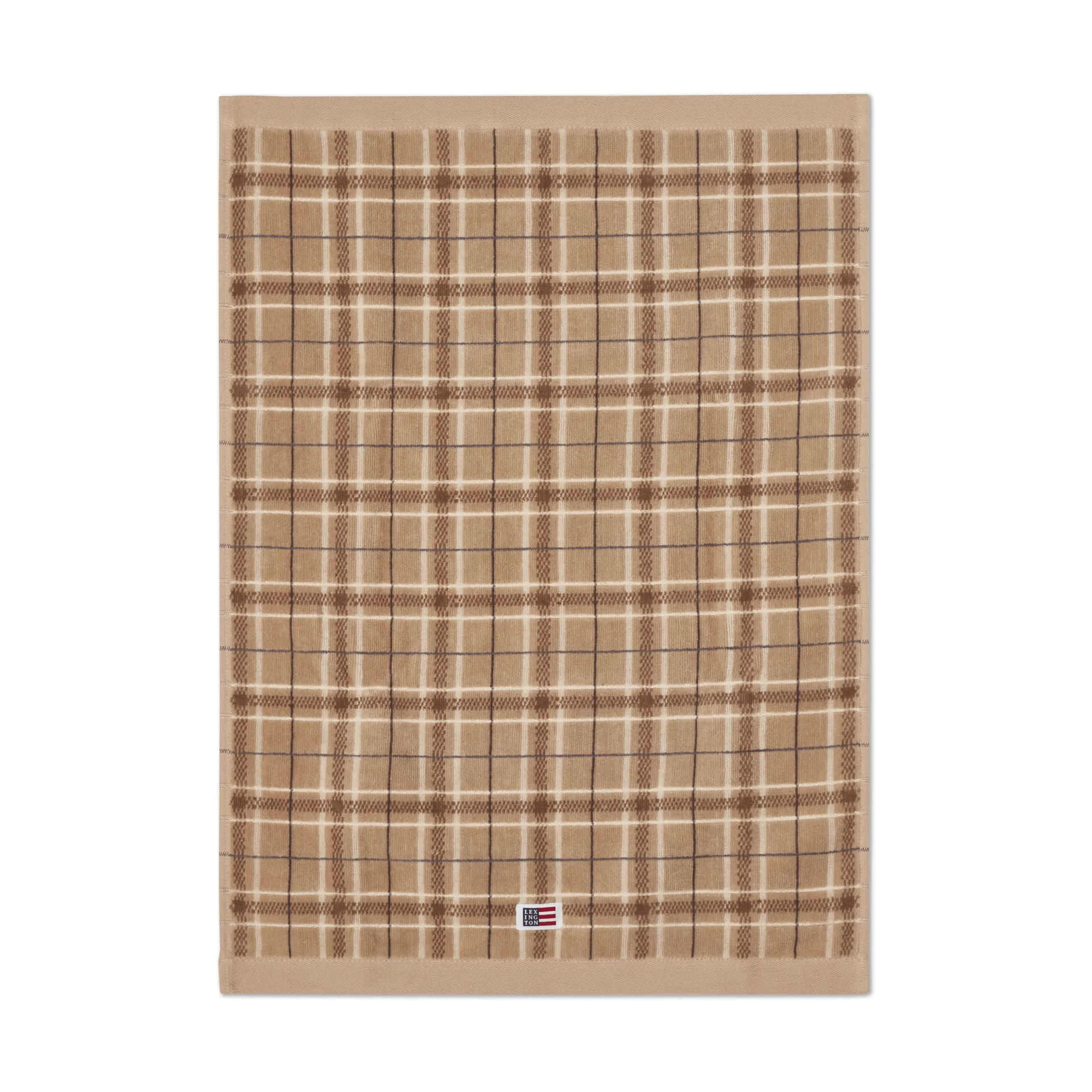 Lexington checked towel 2-pack, Beige-grey Lexington