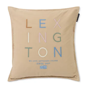 Love Different Organic Cotton pillowcase 50x50 cm - Beige-multi - Lexington