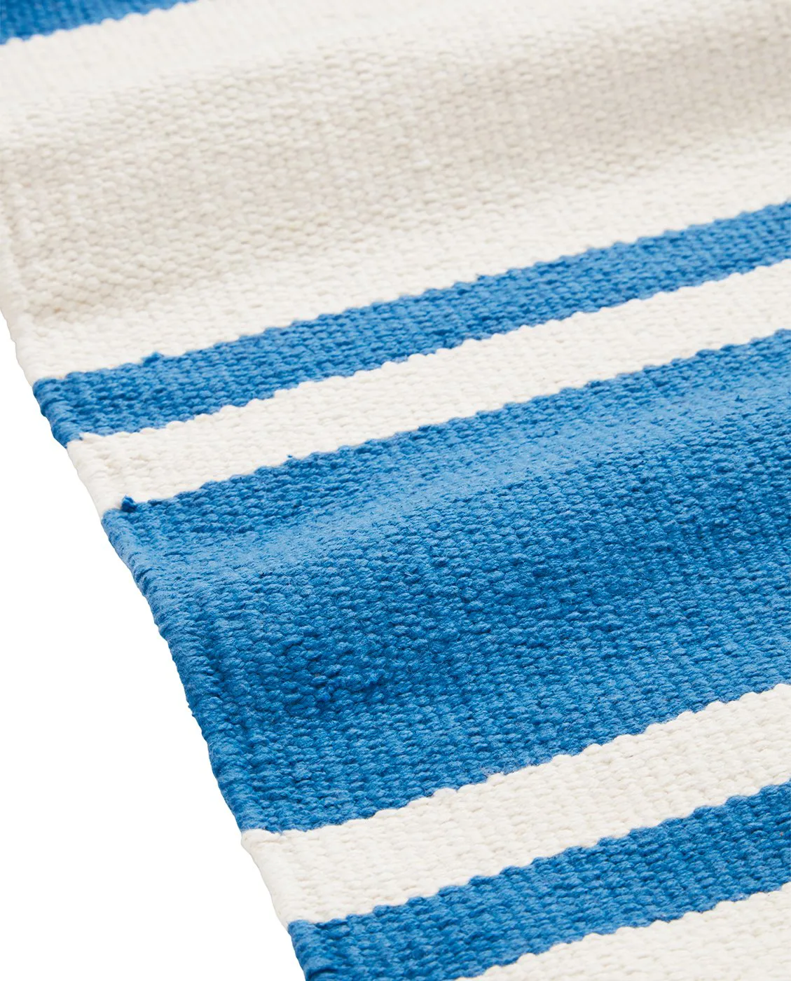 Organic Striped Cotton entrace rug 80x220 cm, Blue-white Lexington