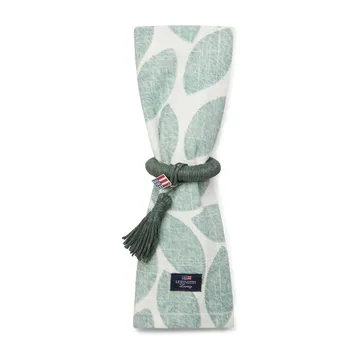 Printed Leaves fabric napkin 50x50 cm - Green - Lexington