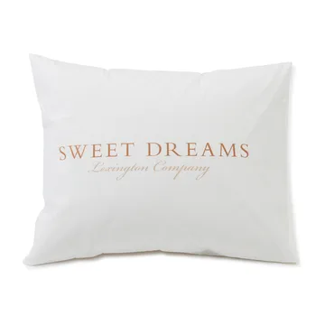 Printed Sweet Dreams Poplin pillowcase 50x60 cm - White - Lexington