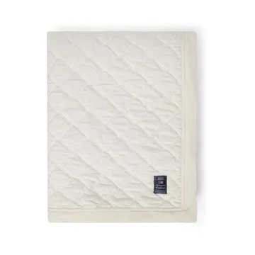 Quilted Organic Cotton Velvet bedspread 160x240 cm - Snow white - Lexington