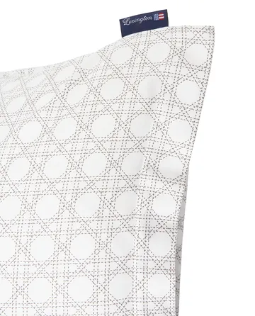 Rattan Printed pillowcase 65x65 cm - White - Lexington