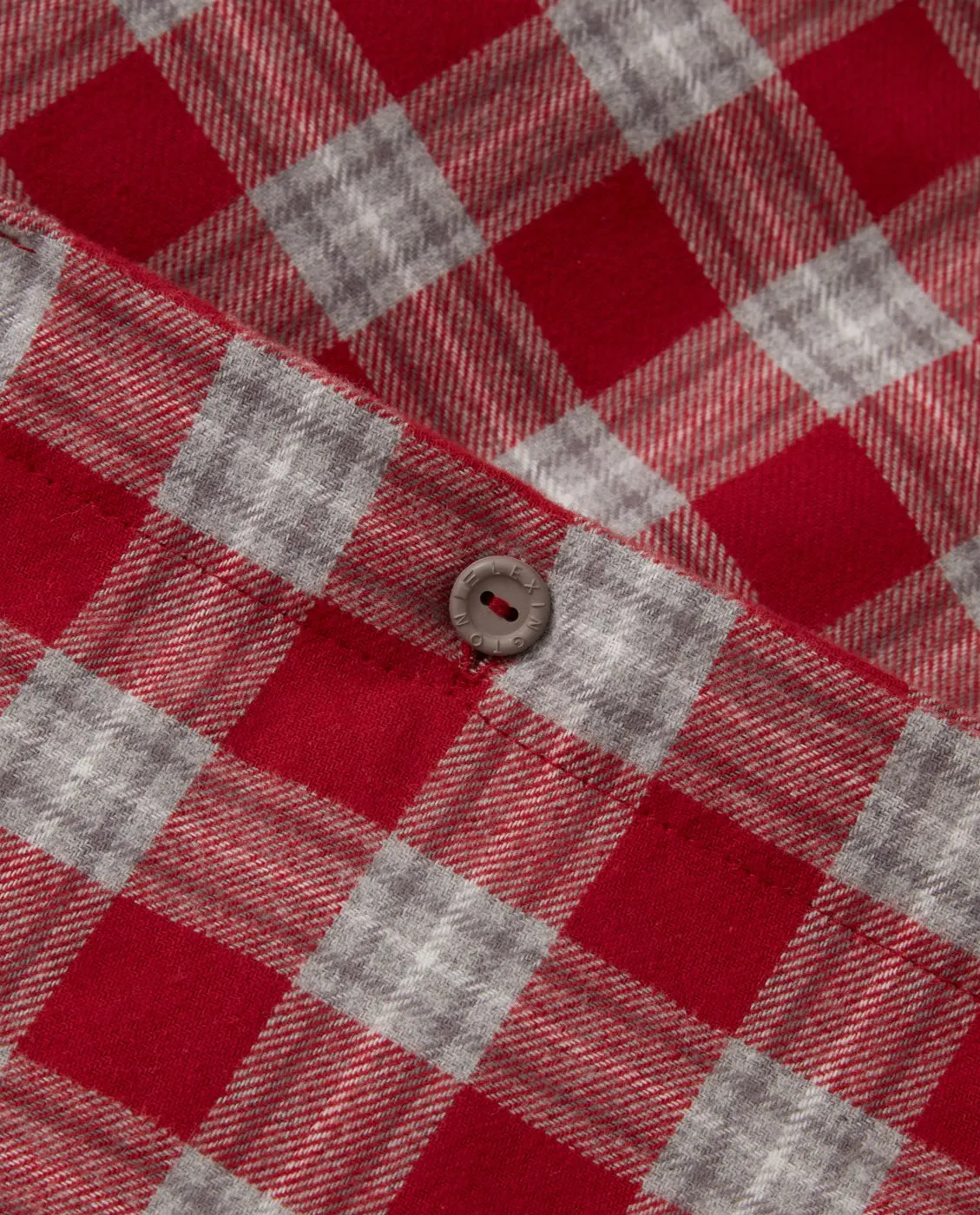 Red Checked Cotton Flannel bed set, 50x60 cm. 150x210 cm Lexington